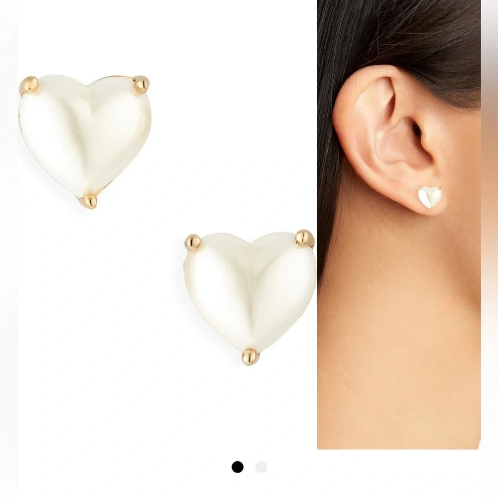 Kate Spade NWOT my love CZ heart stud earrings